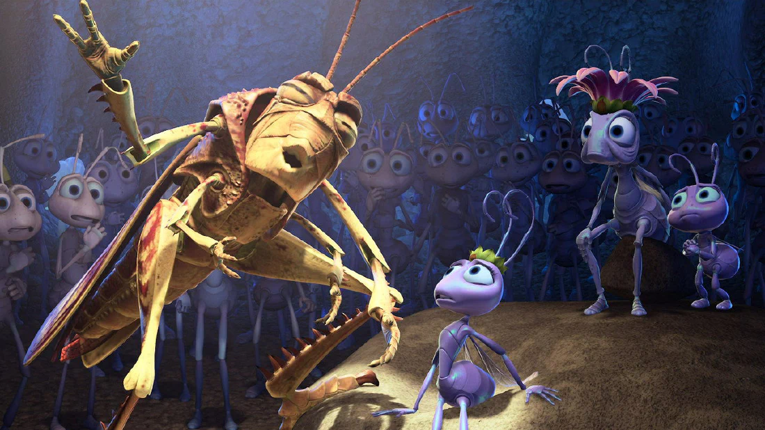 Hopper towering over Atta and the colony