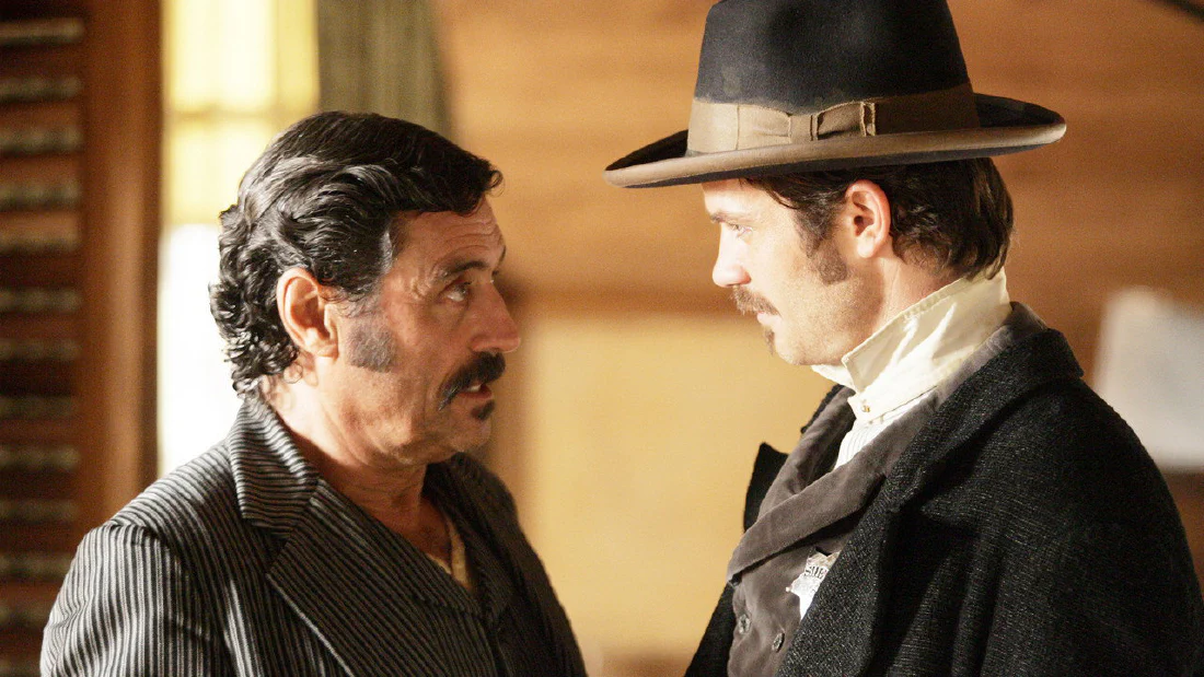 Al Swearengen and Seth Bullock in Deadwood season two
